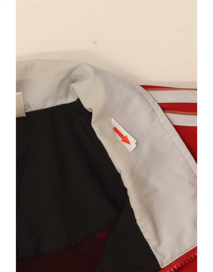 Giacca da tuta da uomo Adidas XL rossa in poliestere color block