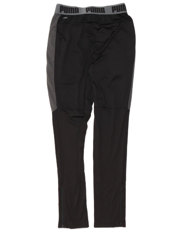 Pantaloni da tuta da uomo Puma Small Black Colourblock in poliestere sportivo