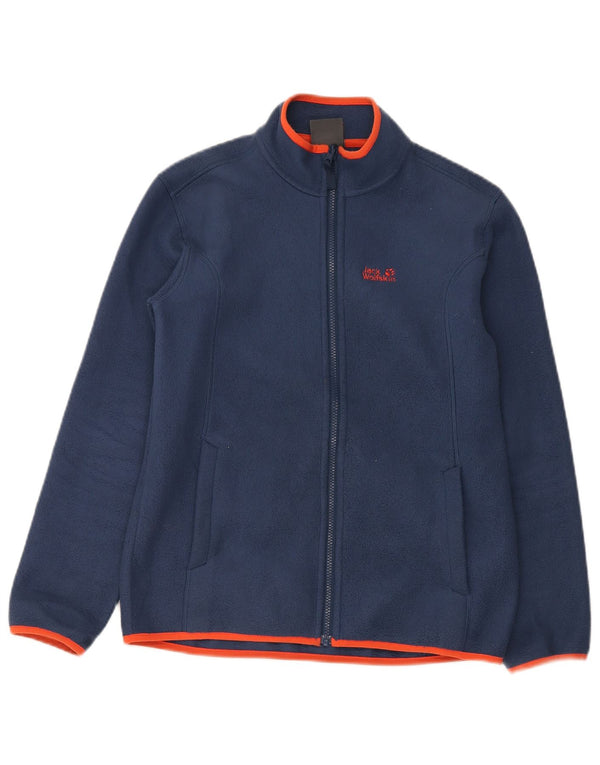 Giacca in pile foderata per ragazzi Jack Wolfskin 13-14 anni poliestere blu navy