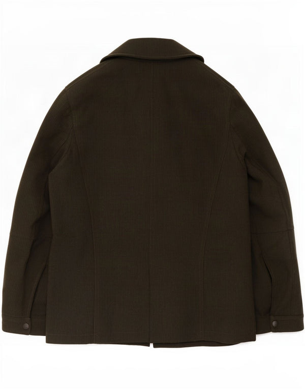 Cappotto da marinaio da uomo Calvin Klein Jeans UK 40 grande poliestere kaki