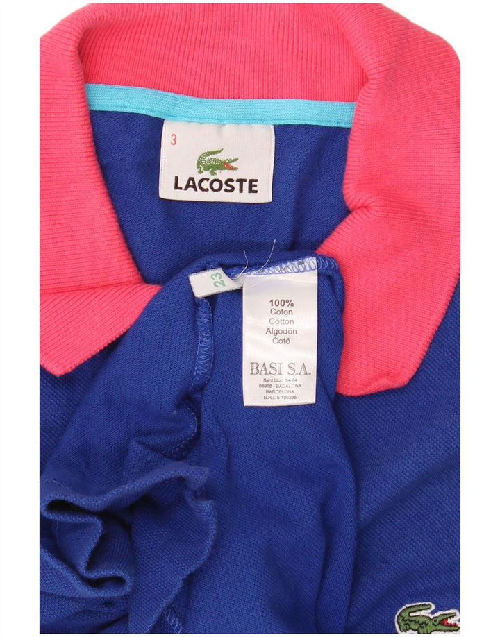 Polo da rugby da uomo Lacoste taglia 3 piccola in cotone blu