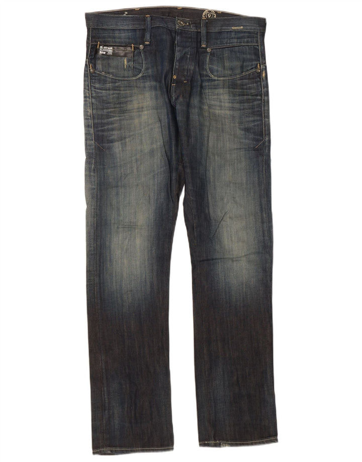 Jeans dritti da uomo G-Star W32 L32 cotone blu navy
