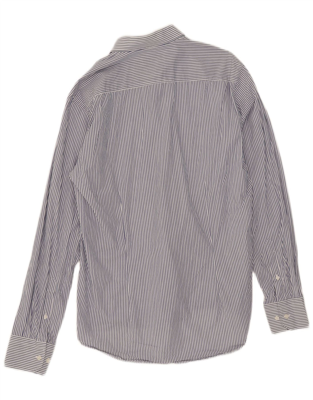 Camicia da uomo slim fit di Dack grande cotone gessato blu