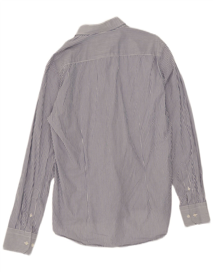 Camicia da uomo slim fit di Dack grande cotone gessato blu