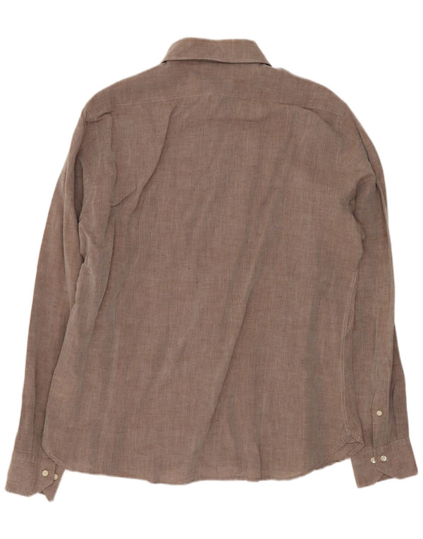 Camicia da uomo slim fit Marina Yachting taglia 44 XL lino grigio