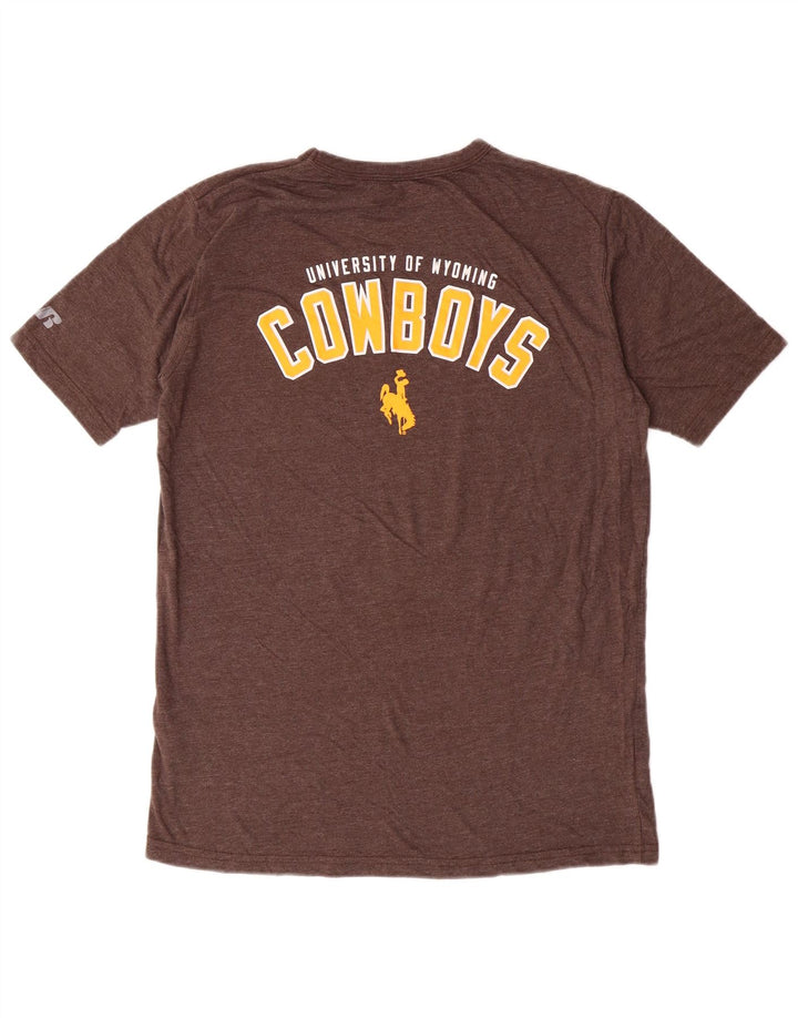 T-shirt grafica da uomo Russell Athletic Top in cotone marrone medio