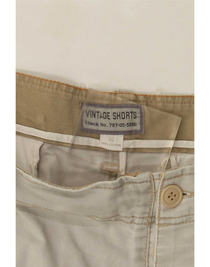 Pantaloncini cargo vintage da uomo 2XL W42 in cotone grigio