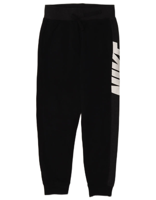 Pantaloni da tuta con grafica Nike da ragazzo, pantaloni da jogging, 8-9 anni, piccoli, neri
