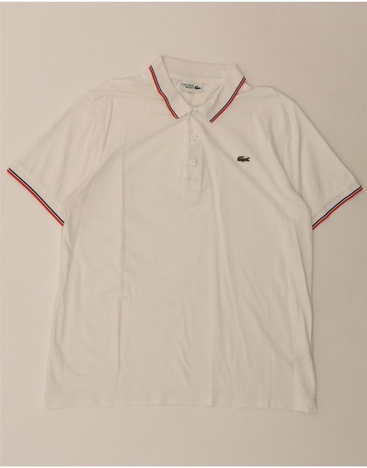 Polo da uomo LACOSTE taglia 5 grande in cotone bianco