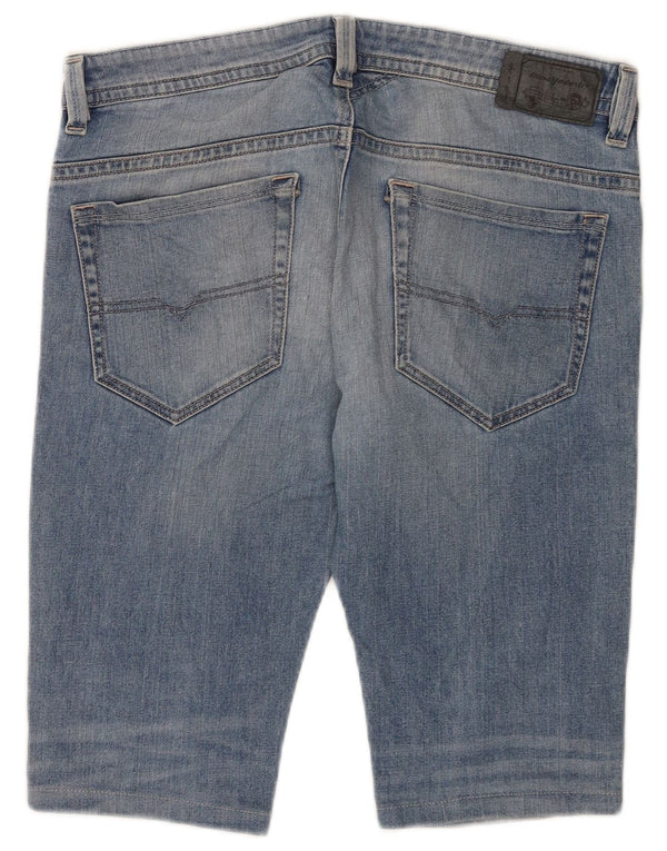 Pantaloncini di jeans skinny slim Thavar da uomo Diesel W32 cotone blu medio