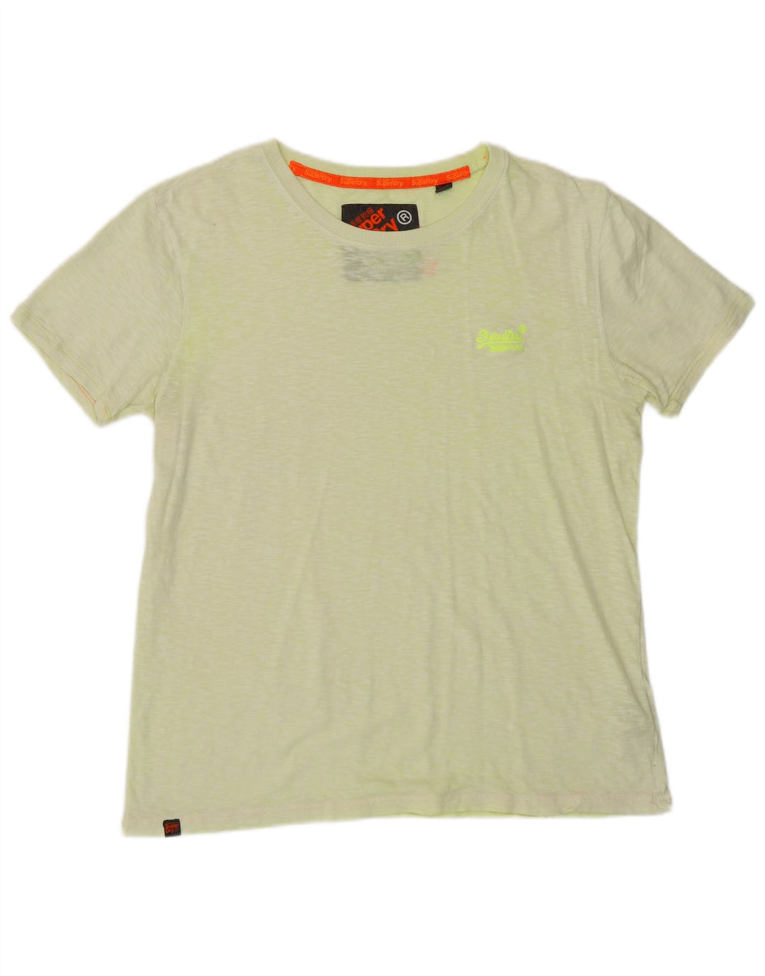 T-shirt da uomo SUPERDRY Top in cotone screziato verde medio