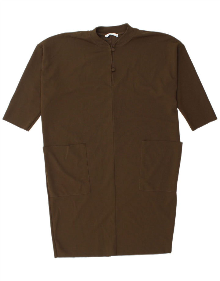 Abito a trapezio oversize da donna Zara UK 14 medio cachi
