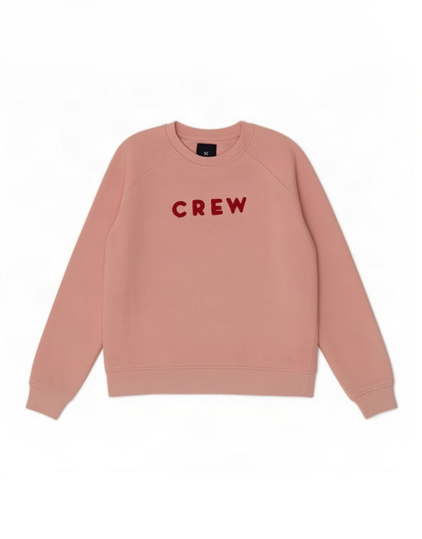 Crew Clothing Felpa con grafica da donna Maglione UK 14 Cotone rosa medio