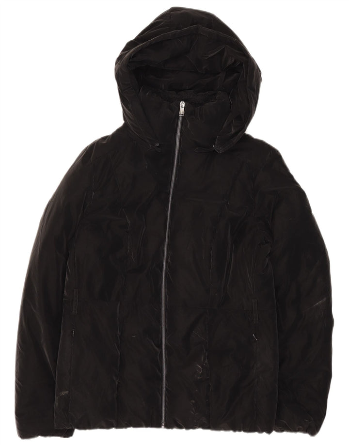 Giacca imbottita con cappuccio da donna Guess UK 12 Medium Nero Poliestere