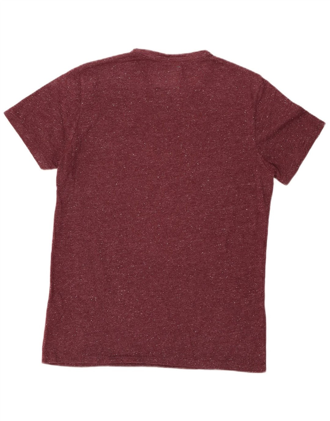 T-shirt grafica da uomo SUPERDRY Top XL in cotone screziato bordeaux