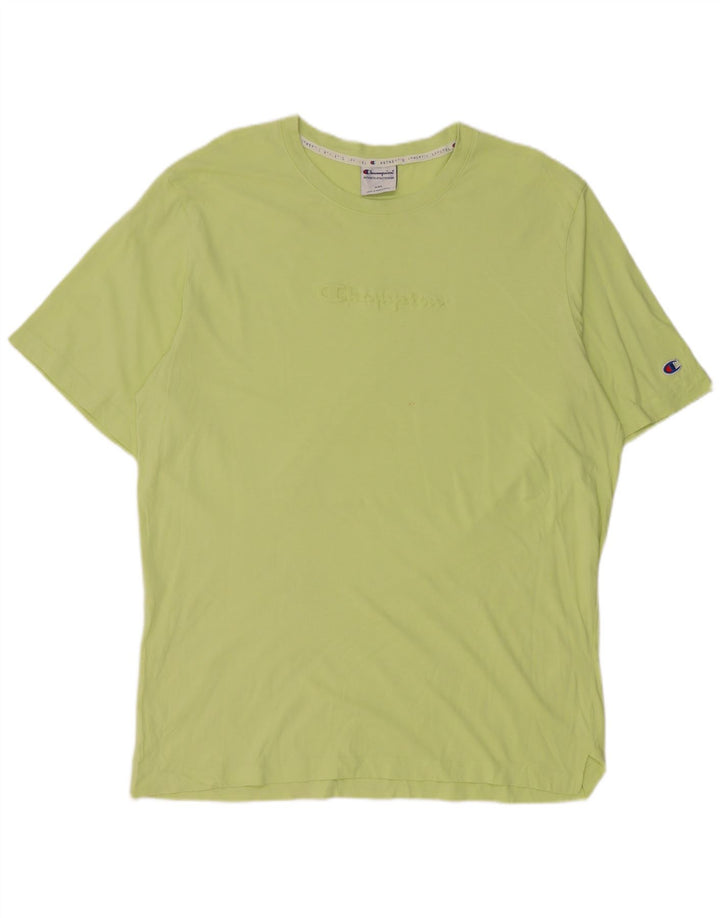 T-shirt grafica da uomo CHAMPION Top 2XL cotone verde