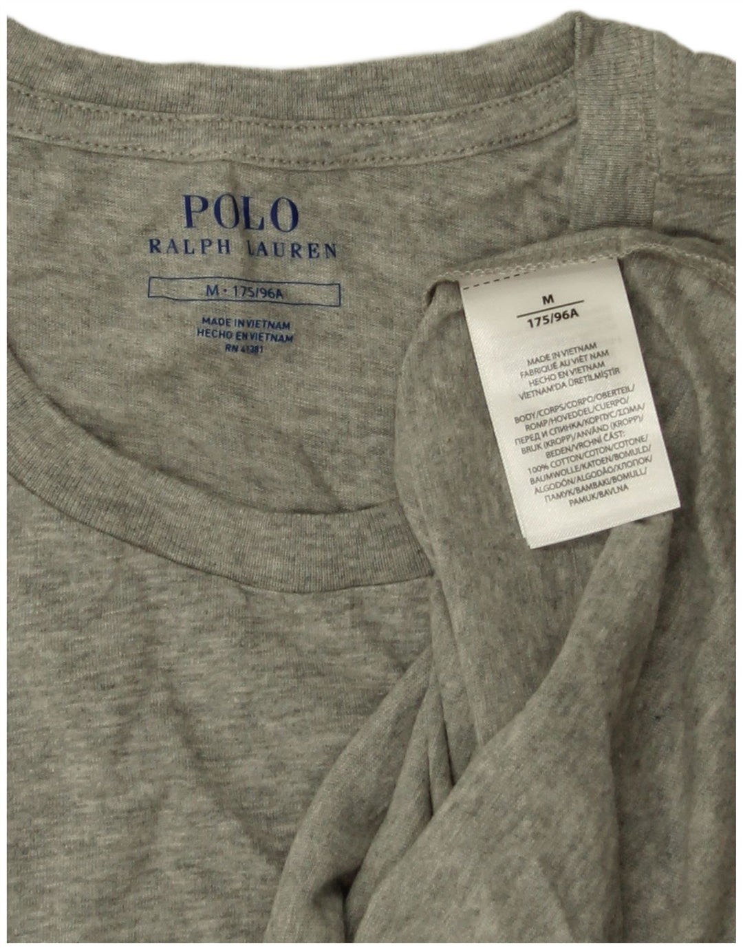 T-shirt da uomo Polo Ralph Lauren Top in cotone grigio medio
