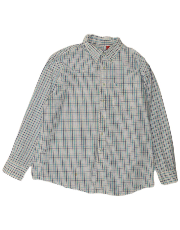 Camicia a quadri da uomo Izod XL in cotone a quadri bianchi