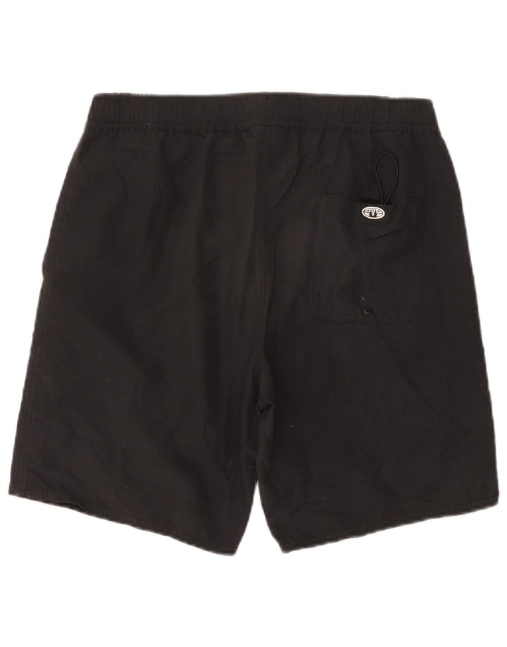 Pantaloncini da bagno con grafica da uomo con animali, poliestere nero medio
