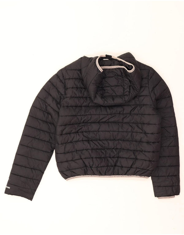 Giacca imbottita oversize con cappuccio da donna Calvin Klein Jeans UK 10 piccola nera