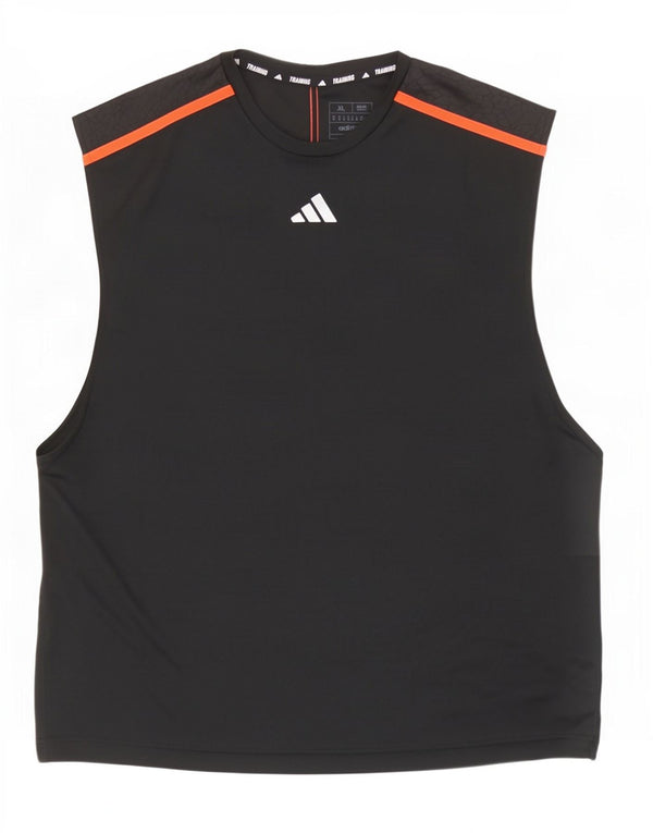 Canottiera Adidas Aeroready Slim Fit da uomo XL in poliestere color block nero