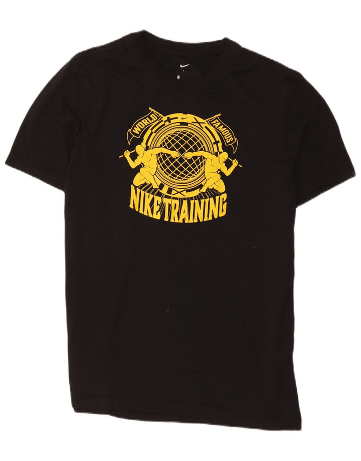 T-shirt grafica da donna Nike Top UK 14 medio nero poliestere