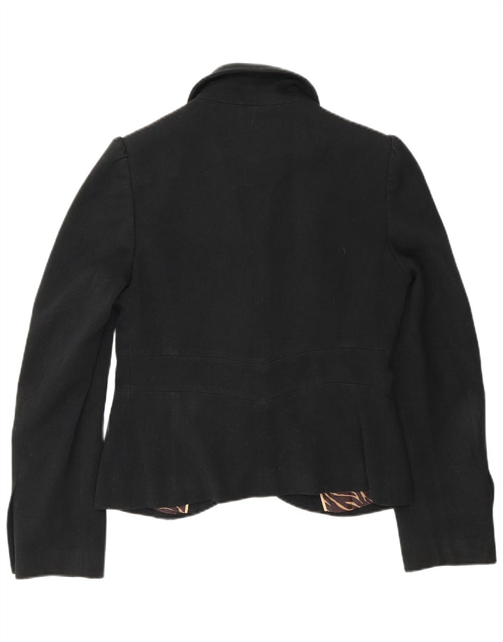 Giacca blazer a 1 bottone Marks & Spencer da donna UK 10 piccola poliestere nero