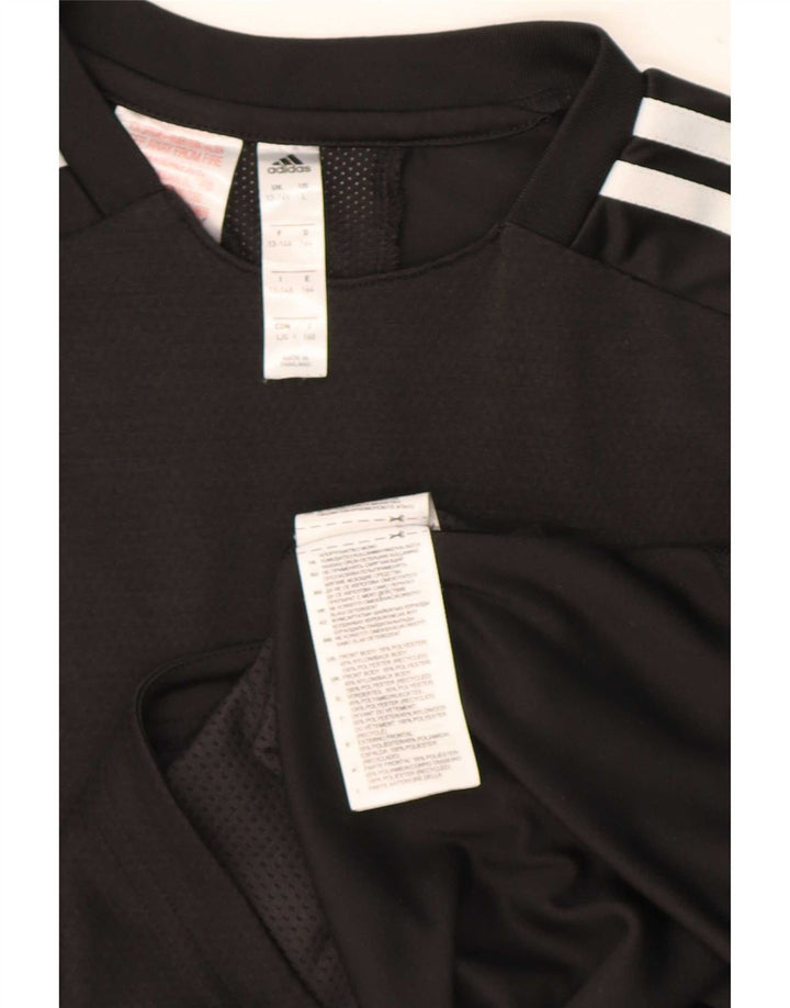 T-shirt Adidas Climalite da bambino 13-14 anni in poliestere nero