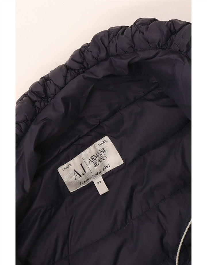 Giacca Imbottita Donna Armani Jeans IT 42 Blu Navy Medio