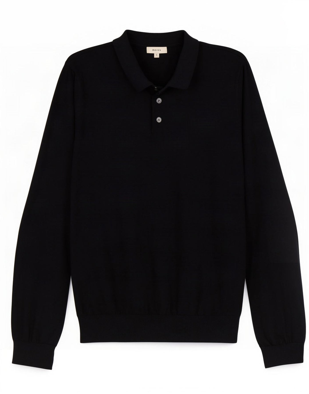 Maglione da uomo Reiss con collo a polo, grande, in lana blu navy
