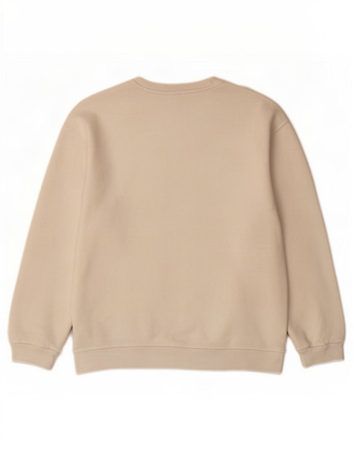 Felpa oversize grafica da donna Zara UK 10 piccola poliestere bianco
