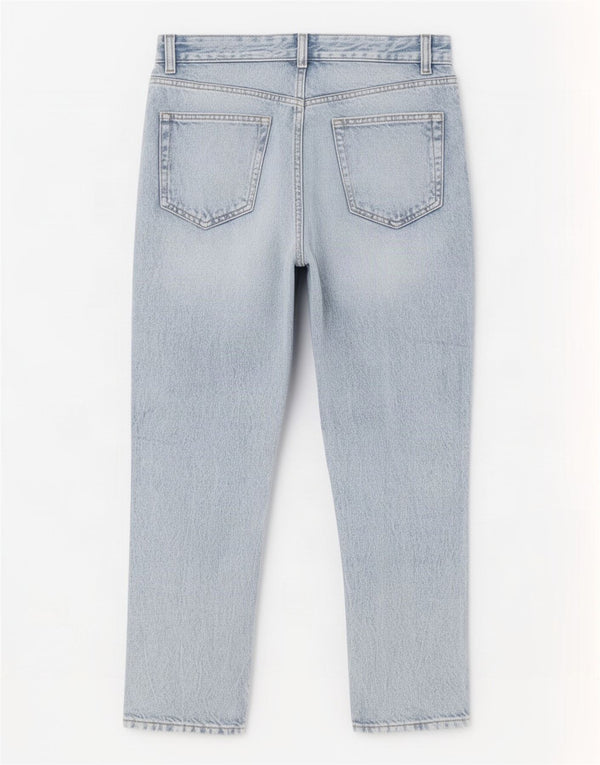 Jeans dritti effetto invecchiato da donna Zara EU 36 XS W29 L26 Blu