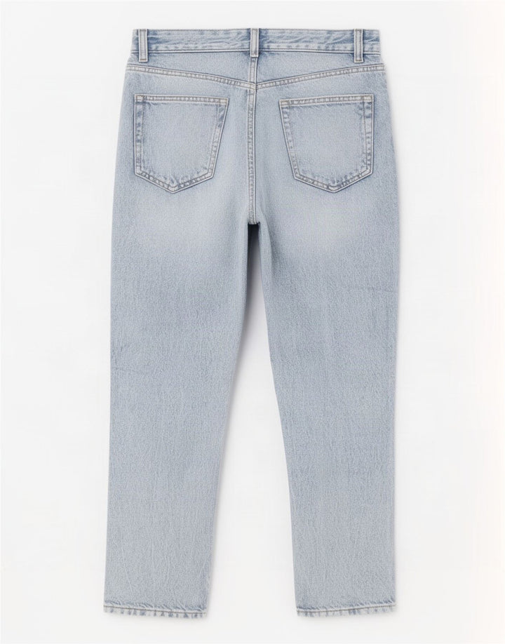 Jeans dritti effetto invecchiato da donna Zara EU 36 XS W29 L26 Blu