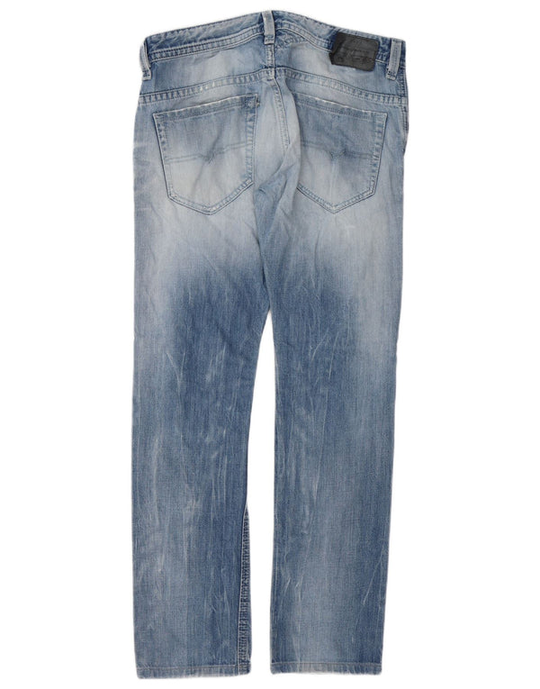 Diesel Uomo Thavar Jeans Skinny Slim Distressed W30 L32 Cotone Blu