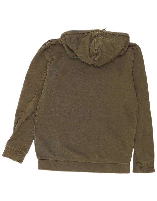 Felpa con cappuccio grafica da uomo Adidas piccola in cotone verde