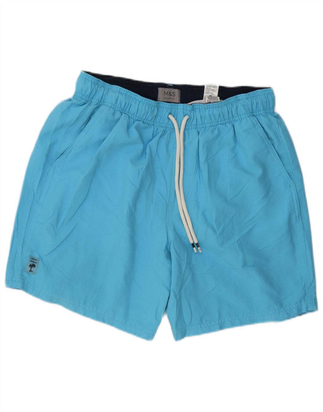 Pantaloncini da bagno da uomo Marks & Spencer blu medio in poliestere