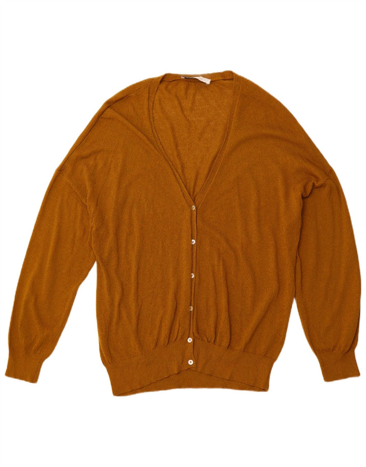 Maglione cardigan oversize da donna ZARA UK 10 piccolo marrone