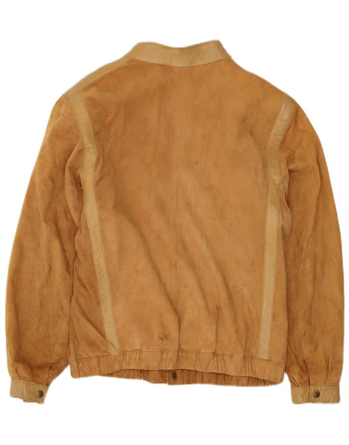 Giacca in pelle scamosciata da donna VINTAGE EU 38 Beige medio