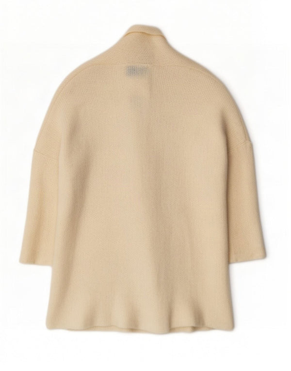 Maglione cardigan aperto con maniche a 3/4 da donna Stephan Schneider UK 10 piccolo bianco