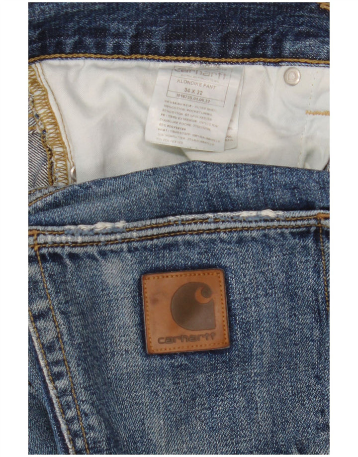 Jeans dritti da uomo CARHARTT W34 L32 cotone blu