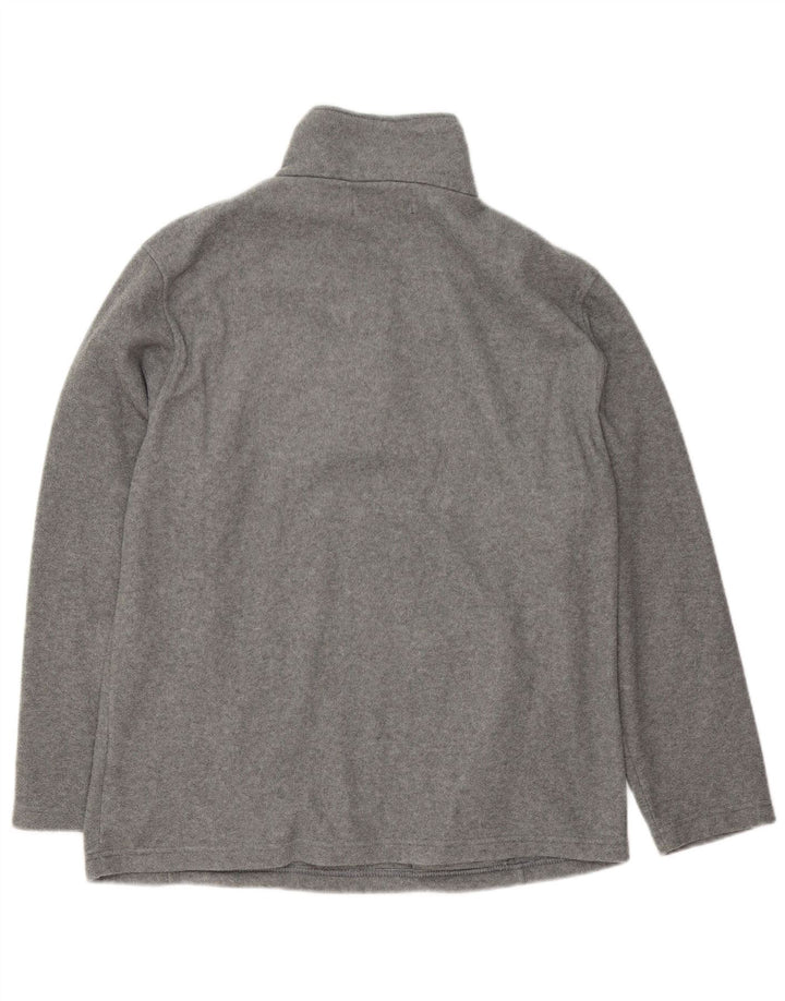 Maglione in pile Kappa da uomo con zip e collo, grande, in poliestere grigio