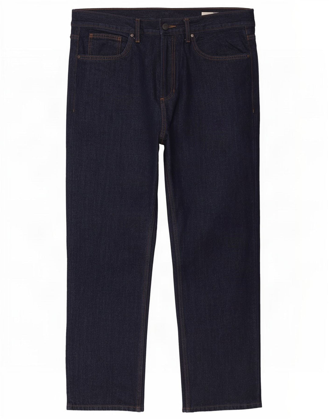 Jeans dritti regolari da uomo Marks & Spencer W36 L29 cotone blu navy