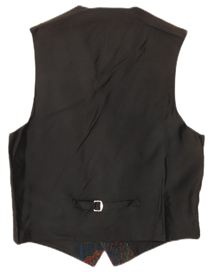 Gilet vintage da uomo piccolo con motivo cachemire multicolore