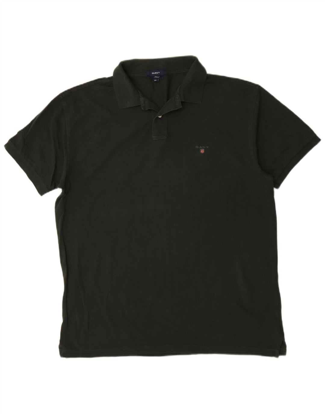 Polo aderente da uomo Gant 2XL in cotone verde