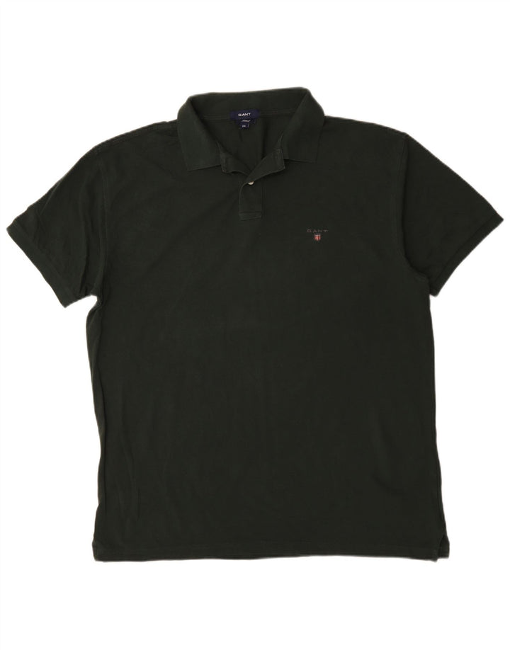 Polo aderente da uomo Gant 2XL in cotone verde
