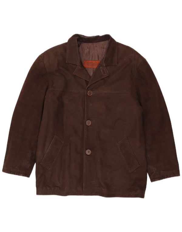 Lavorazione Artigianale Mens Leather Jacket IT 48 Medium Brown