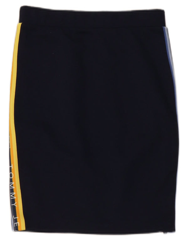 Gonna a tubino grafica da donna Tommy Hilfiger piccola W26 blu navy color block