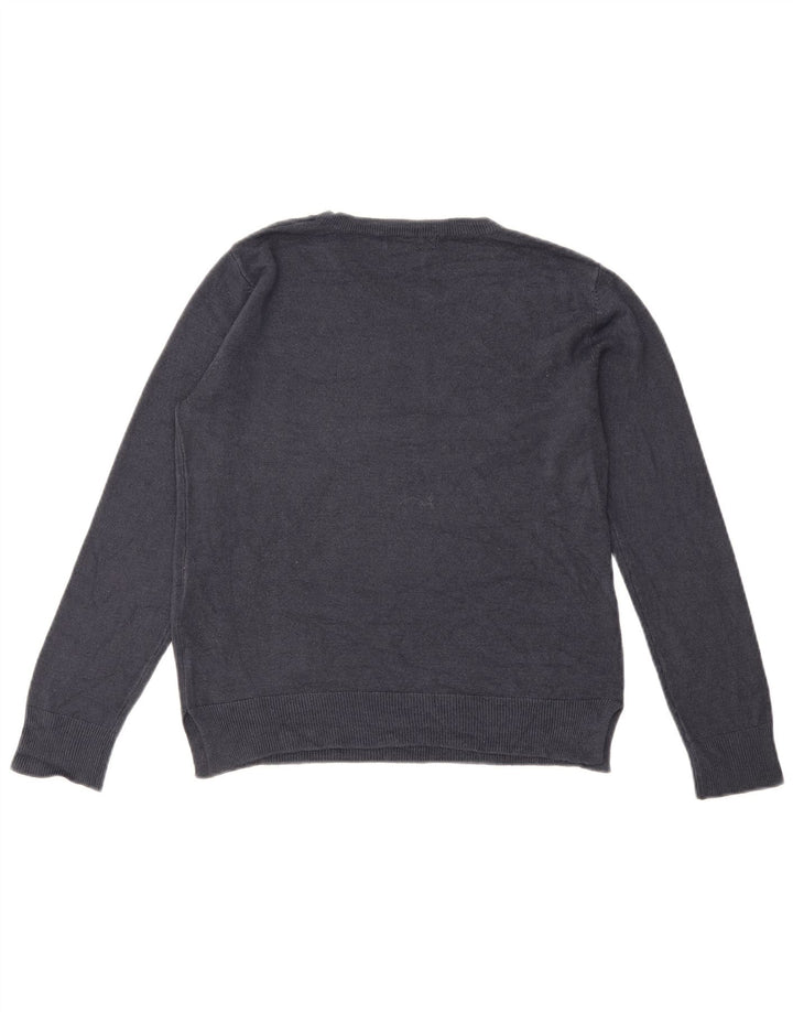 Maglione maglione con scollo a barca da donna Marks & Spencer UK 12 medio blu navy