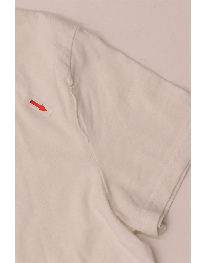 T-shirt grafica da donna Levi's Top UK 14 cotone bianco medio