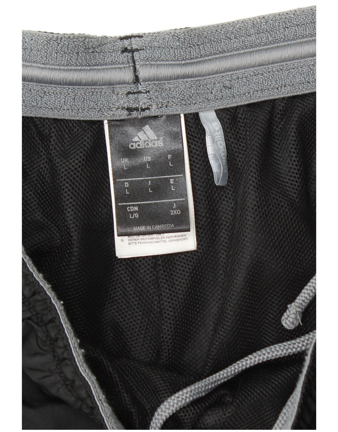 Pantaloncini sportivi ADIDAS Climalite da uomo grandi in poliestere nero